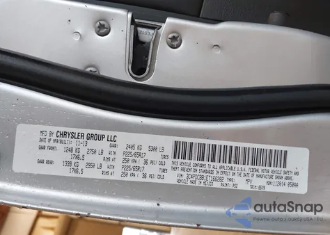 2014 Dodge Journey Sxt из США, поврежденный, VIN 3C4PDCBB1ET166282